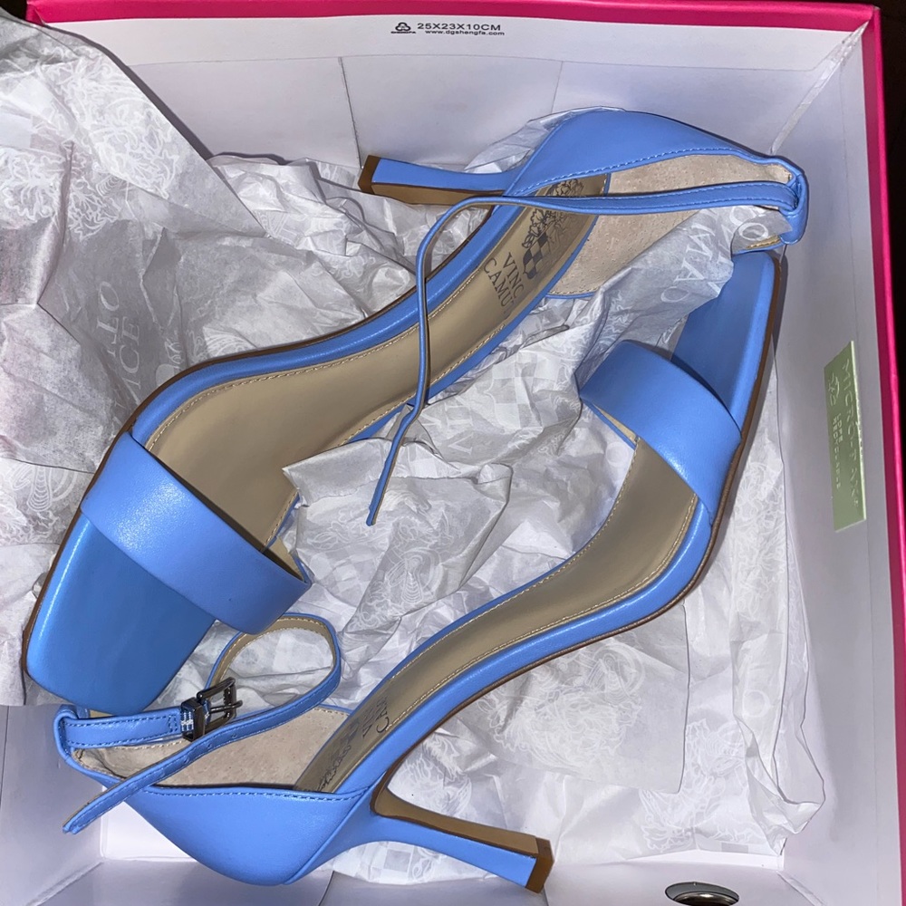 Vince Camuto low heel strappys